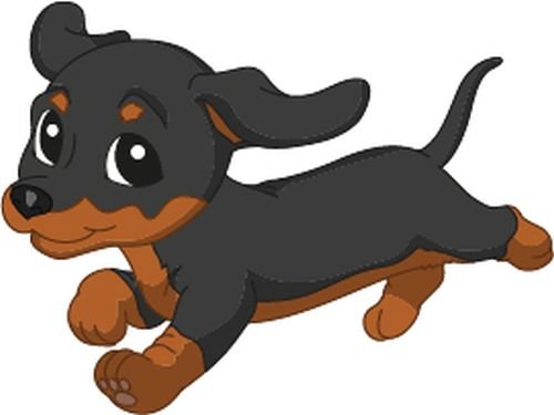 Bambinella - Bügelbild Aufbügler - Motiv: Hund Dackel Dachshund Teckel - gedruckte Velour/Flock Applikation zum selbst Aufbügeln in 3 Größen von Bambinella