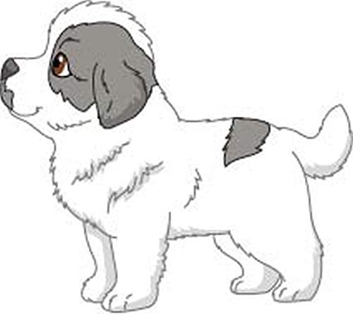 Bambinella - Bügelbild Aufbügler - Motiv: Pyrenäenberghund - gedruckte Velour/Flock Applikation zum selbst Aufbügeln in 3 Größen von Bambinella