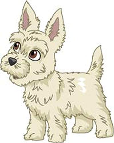 Bambinella - Bügelbild Aufbügler - Motiv: Scottish Terrier Hund - gedruckte Velour/Flock Applikation zum selbst Aufbügeln in 3 Größen von Bambinella