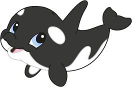 Bambinella - Bügelbild Aufbügler - Orca Wal - gedruckte Applikation aus Flex- oder Flockfolie zum selbst Aufbügeln in 3 Größen von Bambinella