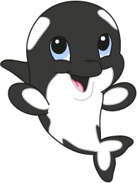 Bambinella - Bügelbild Aufbügler - Orca Wal - gedruckte Applikation aus Flex- oder Flockfolie zum selbst Aufbügeln in 3 Größen von Bambinella