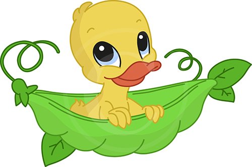 Bambinella Bügelbild Aufbügler - gedruckte Velour/Flock Applikation zum selbst Aufbügeln - Motiv: Ente - Made in Germany von Bambinella