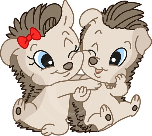 Bambinella Bügelbild Aufbügler - gedruckte Velour/Flock Applikation zum selbst Aufbügeln - Motiv: Igel"I love you" Valentine von Bambinella