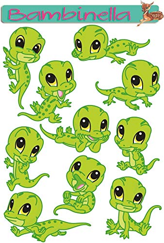 Bambinella Stickerparade – Gecko - 10 Sticker aus PVC-Folie nur für Glatte Oberflächen. Bambinella Stickerparade – Gecko - 10 Sticker aus PVC-Folie nur für Glatte Oberflächen. von Bambinella