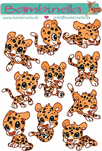 Bambinella Stickerparade – Leopard - 10 Sticker aus PVC-Folie nur für Glatte Oberflächen. Bambinella Stickerparade – Leopard - 10 Sticker aus PVC-Folie nur für Glatte Oberflächen. von Bambinella
