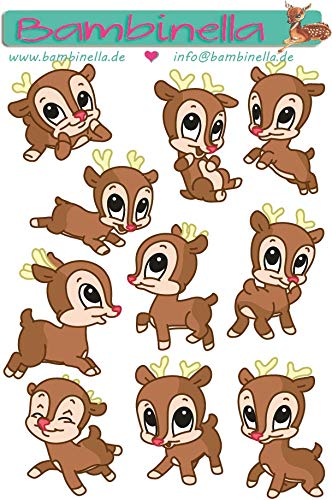 Bambinella Stickerparade – REH Bambi - 10 Sticker aus PVC-Folie nur für Glatte Oberflächen. Bambinella Stickerparade – REH Bambi - 10 Sticker aus PVC-Folie nur für Glatte Oberflächen. von Bambinella