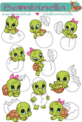 Bambinella Stickerparade – Schildkröte aus dem Ei Turtle - 10 Sticker aus PVC-Folie nur für Glatte Oberflächen. Bambinella Stickerparade – Schildkröte aus dem Ei Turtle - 10 Sticker aus PVC-Folie nur für Glatte Oberflächen. von Bambinella