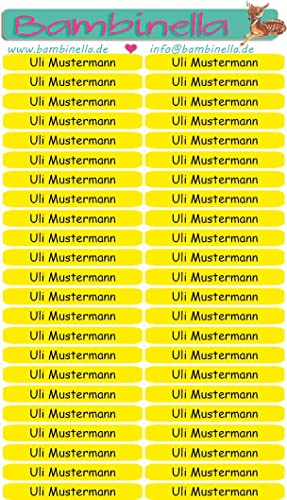 NEU: Bambinella® Namensticker für Stifte - 3 Blatt à 46 Stück = 138 Stück von Bambinella