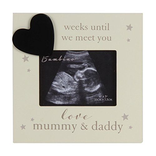 Bambino Countdown-Bilderrahmen für Ultraschallbilder, englische Aufschrift „Weeks until we Meet You", Love Mummy and Daddy, CG1336 Bambino Countdown-Bilderrahmen für Ultraschallbilder, englische Aufschrift „Weeks until we Meet You", Love Mummy and Daddy, CG1336 von Bambino