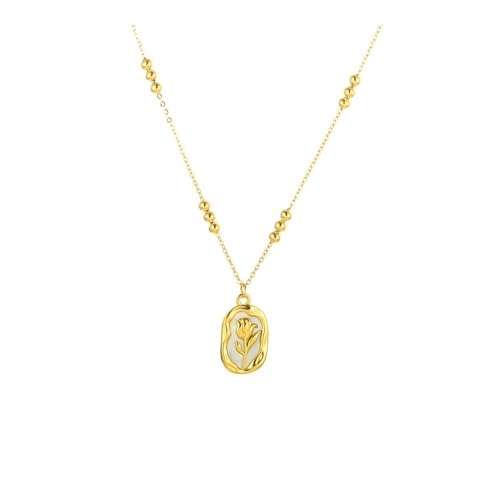 Bamboo Sea Halsketten, Halskette mit Anhänger aus rosa weißer Muschel, Damenmodeschmuck Halskette für Damen von Bamboo Sea