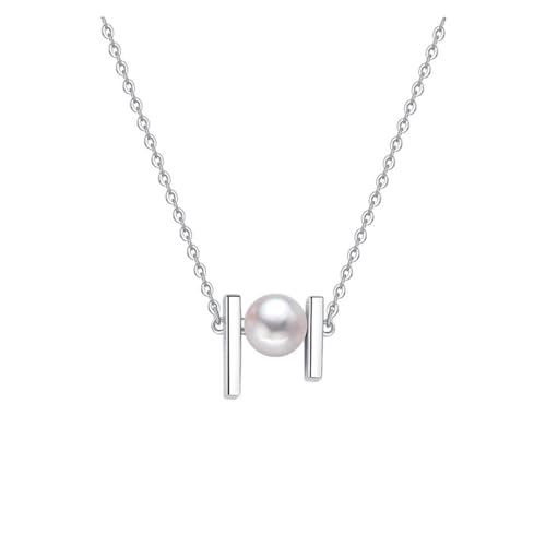 Bamboo Sea Halsketten, Perlenkette, weibliches Nischendesign, Schlüsselbeinkette aus 925er Sterlingsilber Halskette für Damen von Bamboo Sea