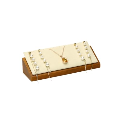 Bamboo Sea Schmuckständer, Schmuckständer aus Massivholz for Halsketten, Ohrringe und Anhänger Schmuck-Organizer(Beige) von Bamboo Sea