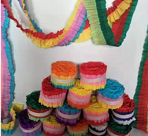 4 x Krepppapier-Rollen mit Rüschen für Party-Papier-Dekorationen, Tür-Hängedekorationen, Geburtstags-Hintergrund, Party-Luftschlangen, vollständig biologisch abbaubare Geschenktüten 3 m x 7 cm 4 x Krepppapier-Rollen mit Rüschen für Party-Papier-Dekorationen, Tür-Hängedekorationen, Geburtstags-Hintergrund, Party-Luftschlangen, vollständig biologisch abbaubare Geschenktüten 3 m x 7 cm von Bamboo Stick Masters