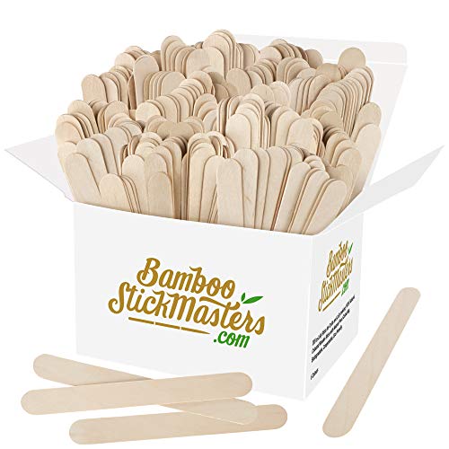 Jumbo Holz Eis Stiel - 300 Riesige hölzerne Lollipop Sticks, Natürliches Holz für Kunst und Kunsthandwerk, Pflanzenetiketten, Eiszapfen Jumbo Holz Eis Stiel - 300 Riesige hölzerne Lollipop Sticks, Natürliches Holz für Kunst und Kunsthandwerk, Pflanzenetiketten, Eiszapfen von Bamboo Stick Masters
