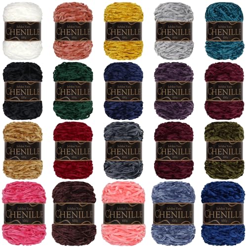 BambooMN Chenille-Garn - Kammgewicht - 100 g/Kuchen - Variety Pack - 4 Kuchen von BambooMN