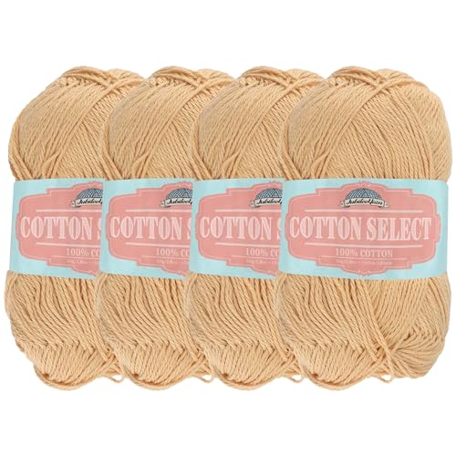 Cotton Select Sport Weight Garn, 100% feine Baumwolle, 4 Knäuel, Col 209, Pumpkin Spice von BambooMN
