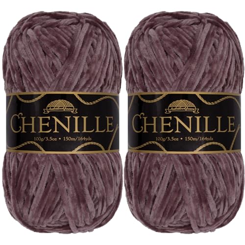 JubileeYarn Chenille-Garn, Kammgewicht, 100 g/Knäuel, 2 Knäuel, 111 Regal Iris JubileeYarn Chenille-Garn, Kammgewicht, 100 g/Knäuel, 2 Knäuel, 111 Regal Iris von BambooMN