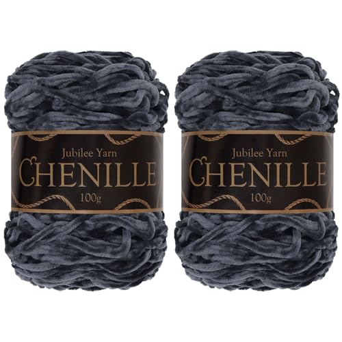 JubileeYarn Chenille-Garn, Kammgewicht, 100 g/Kuchen, Cabernet Sauvignon, 2 Kuchen von BambooMN