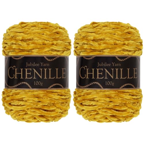 JubileeYarn Chenille-Garn, Kammgewicht, 100 g/Kuchen, Firenze, 2 Kuchen von BambooMN