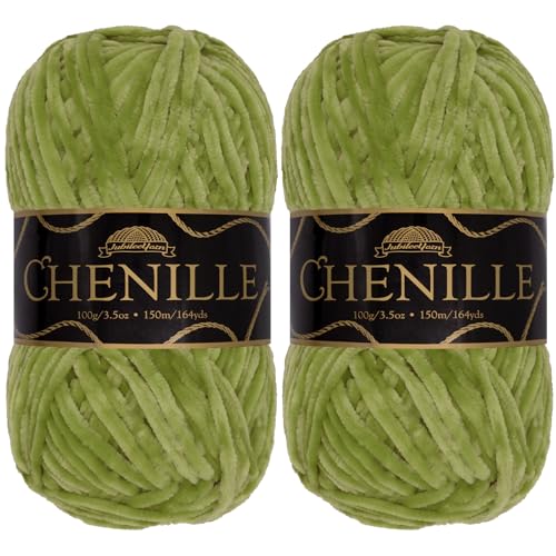 JubileeYarn Chenille-Garn – Kammgewicht – 100 g/Knäuel – Algen – 2 Knäuel JubileeYarn Chenille-Garn – Kammgewicht – 100 g/Knäuel – Algen – 2 Knäuel von BambooMN