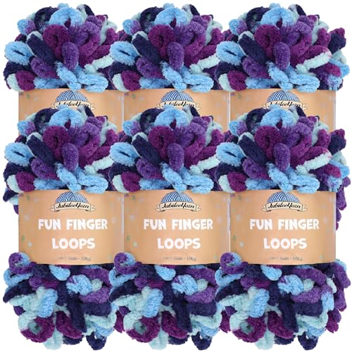 JubileeYarn Fun Fingerschlaufen-Garn, Aphrodite, 6 Knäuel von BambooMN