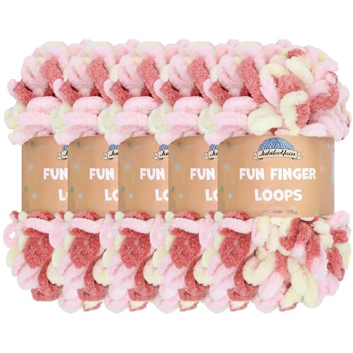 JubileeYarn Fun Fingerschlaufen-Garn – Polyester Jumbo Weight Loop Garn – 100g/Knäuel – Athena – 5 Knäuel JubileeYarn Fun Fingerschlaufen-Garn – Polyester Jumbo Weight Loop Garn – 100g/Knäuel – Athena – 5 Knäuel von BambooMN