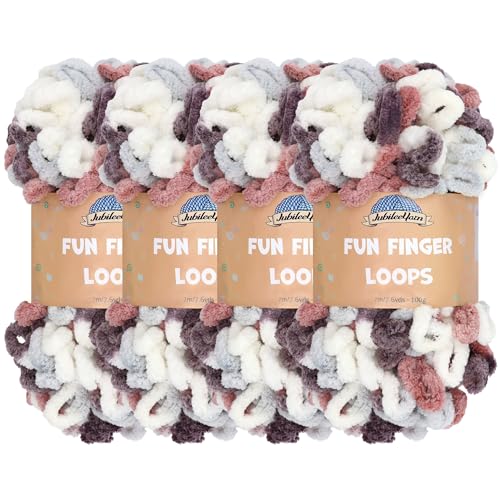 JubileeYarn Fun Fingerschlaufen-Garn – Polyester Jumbo Weight Loop Garn – 100g/Knäuel – Hermes – 4 Knäuel JubileeYarn Fun Fingerschlaufen-Garn – Polyester Jumbo Weight Loop Garn – 100g/Knäuel – Hermes – 4 Knäuel von BambooMN