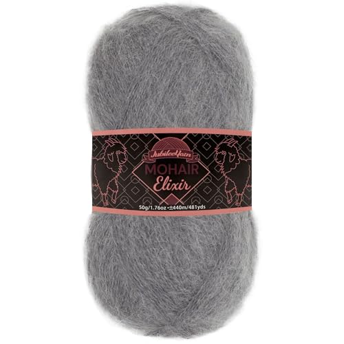 JubileeYarn Mohair Elixir Garn, 50 g/Knäuel, Baby-Wollmischung, Vesper, 1 Knäuel von BambooMN