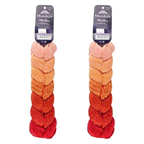JubileeYarn Moonlight Medley Garn – Ombre DK Gewicht Merinowolle/Acryl – 200 g/Strang – Widder – 2 Knäuel JubileeYarn Moonlight Medley Garn – Ombre DK Gewicht Merinowolle/Acryl – 200 g/Strang – Widder – 2 Knäuel von BambooMN