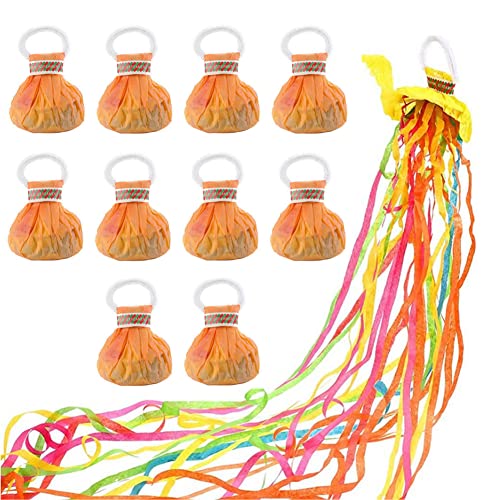 10 Stück Luftschlangen, Luftschlangen, Party-Popper, bunt, Handball-Party, Luftschlangen, Party-Popper, kein Durcheinander, Wurf-Konfetti, Pop-Out, Luftschlangen für Geburtstag, Hochzeit, Party 10 Stück Luftschlangen, Luftschlangen, Party-Popper, bunt, Handball-Party, Luftschlangen, Party-Popper, kein Durcheinander, Wurf-Konfetti, Pop-Out, Luftschlangen für Geburtstag, Hochzeit, Party von Bamboopack