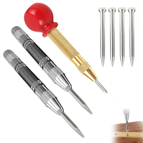 Bamyli 3 Stück Automatik Körner Set, Federbelasteter Center Punch mit Anreißnadel und 3 Ersatzspitzen, Einstellbare Einhand Federwirkung, Selbstschlagender Körner für Metall, Holz, Glas Bamyli 3 Stück Automatik Körner Set, Federbelasteter Center Punch mit Anreißnadel und 3 Ersatzspitzen, Einstellbare Einhand Federwirkung, Selbstschlagender Körner für Metall, Holz, Glas von Bamyli