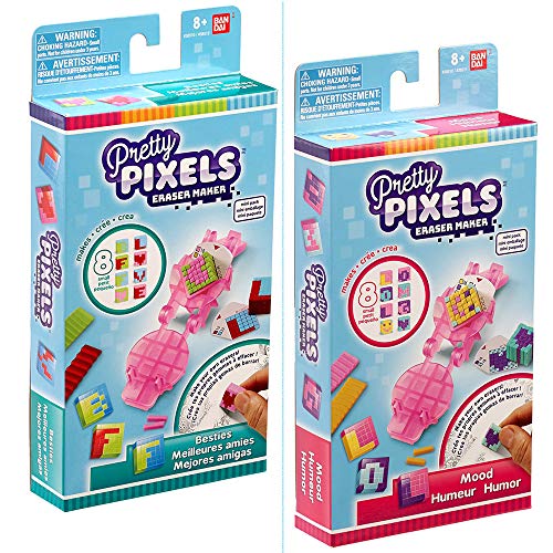 BANDAI 38510 Pretty Krazy Pixels – Radiergummi-Fabrik – Mini-Set – Zufällig ausgewähltes Modell – Basteln, Merhfarbig von BANDAI