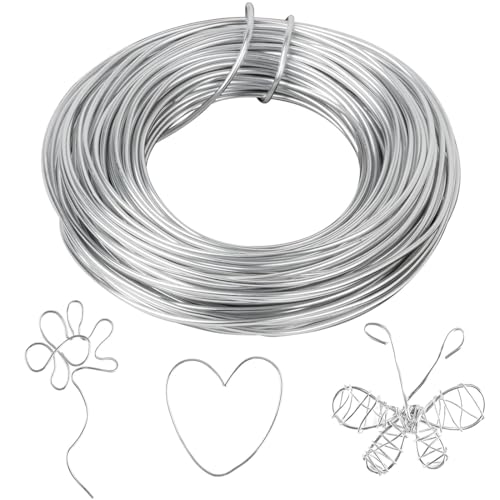 Bangbobi Aludraht 2mm x 30m - Weicher Basteldraht zum Basteln, Schmuckdraht und Dekorationen - Draht 2mm für Heimwerkerarbeiten und Kunstwerke Bangbobi Aludraht 2mm x 30m - Weicher Basteldraht zum Basteln, Schmuckdraht und Dekorationen - Draht 2mm für Heimwerkerarbeiten und Kunstwerke von Bangbobi