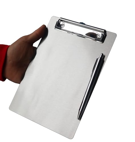 Magnetisches Klemmbrett aus Edelstahl mit Stift – mehrere Größen, magnetisches Design, unverzichtbar für Büro und Zuhause (6,3 x 9,3 Zoll) von Banjiang