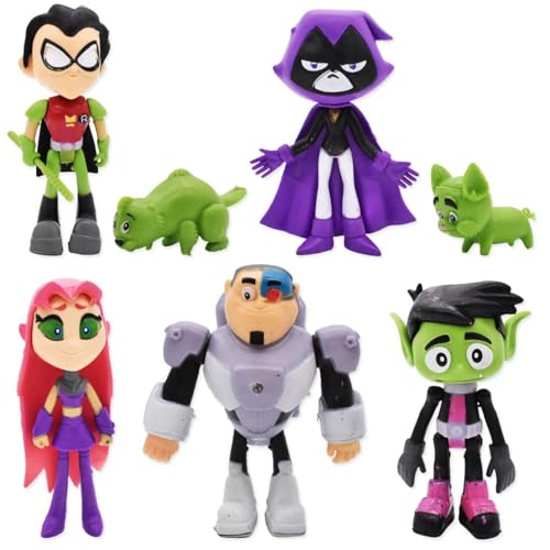 Bankeep Teen Titan go Minifigur, 8 Teen Titan Cake Tops, Minifigur, Figur DIY Animation Cake Tops, Dekoration, Animation, Geburtstag, Dekorationsprodukte für Kinder Bankeep Teen Titan go Minifigur, 8 Teen Titan Cake Tops, Minifigur, Figur DIY Animation Cake Tops, Dekoration, Animation, Geburtstag, Dekorationsprodukte für Kinder von Bankeep