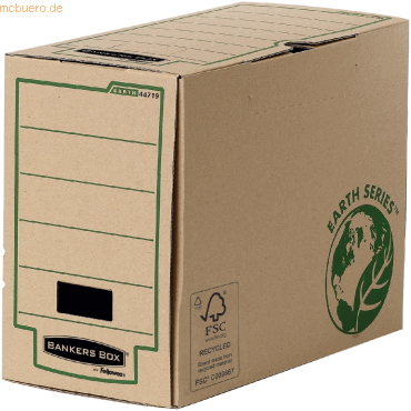 20 x Bankers Box Ablagebox Earth Folio 15cm BxHxT 27,4x26x15,3cm braun von Bankers Box
