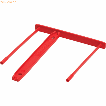 8 x Bankers Box Archivclip Bankers Box Kunststoff 105x90x10mm rot VE=1 von Bankers Box
