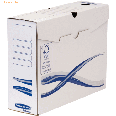 Bankers Box Archivschachtel 100mm Bankers Box Basic 97x250x325mm weiß/ von Bankers Box