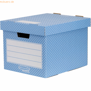 Bankers Box Aufbewahrungsbox Style BxHxT 33,3x28,5x39cm blau VE=4 Stüc von Bankers Box