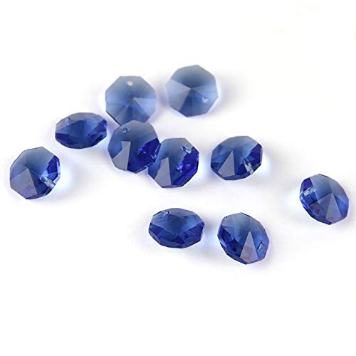 Kronleuchter Crytal 15 Farben gemischt, 14 mm, achteckige Kristallglasperlen in einem Loch, achteckige Glaskristallperlen in einem Loch, 15 Farben, 100 Stück, Farbe: Hellblau Kronleuchter Crytal 15 Farben gemischt, 14 mm, achteckige Kristallglasperlen in einem Loch, achteckige Glaskristallperlen in einem Loch, 15 Farben, 100 Stück, Farbe: Hellblau von Banlardk