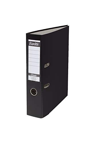 BANTEX 400044103 Hebel-Aktenordner CLASSIC, A4; 7,5 cm, 25 Stück-Packung Schwarz von Bantex