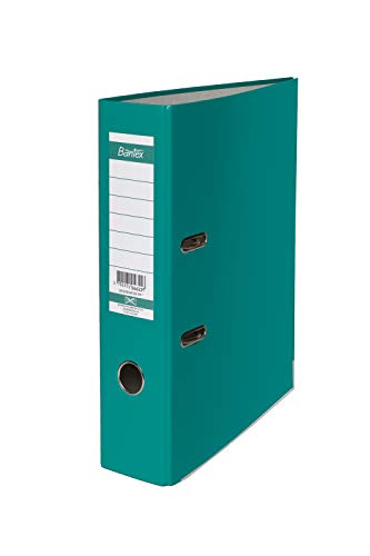 Bantex Ordner A4, 8cm breit, 15% mehr Kapazität als Standardordner, 20er Pack, 100551794, turquoise von Bantex