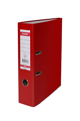 Bantex Ordner A4, 8cm breit, 15% mehr Kapazität als Standardordner, 20er Pack. 100551788 red von Bantex