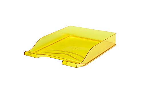 BANTEX 100553685 Schreibtischablage , 6 Stück-Packung transparent/gelb von Bantex