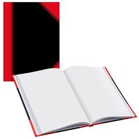Bantex Notizbuch Chinakladde DIN A4 blanko, schwarz/rot Hardcover 192 Seiten von Bantex