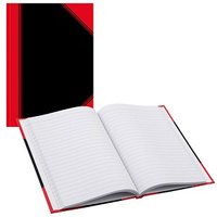 Bantex Notizbuch Chinakladde DIN A5 liniert, schwarz/rot Hardcover 192 Seiten von Bantex