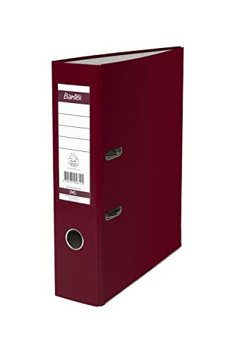 Bantex Ordner A4, 8cm breit, 15% mehr Kapazität als Standardordner, 20er Pack. 100551791 burgundy von Bantex