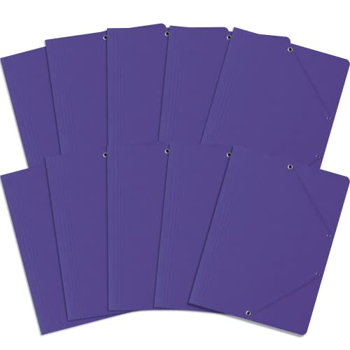 Einschlagmappe/Sammelmappe mit Gummi A4 Bantex, A4, 10 Stück-Packung Violett, 400087828 von Bantex