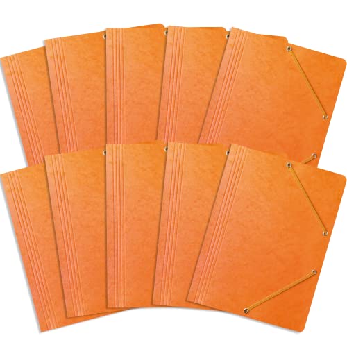 Einschlagmappe/Sammelmappe mit Gummi A4 Bantex, A4, 10 Stück-Packung orange von Bantex