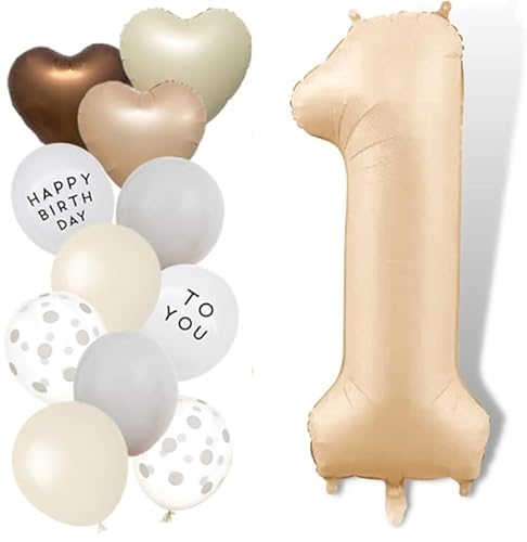 Nummer 1 Ballons 40 Zoll Karamell große Zahl Ballons für Geburtstag Party Dekorationen von Banyeyun